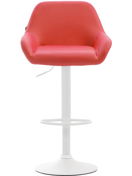 Tabouret de bar Braga simili cuir, rouge