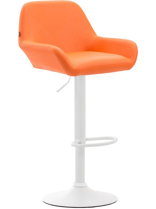 Tabouret de bar Braga simili cuir, orange Tabouret de bar Braga simili cuir, orange