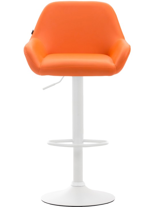 Tabouret de bar Braga simili cuir, orange Tabouret de bar Braga simili cuir, orange