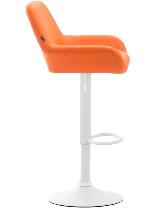 Tabouret de bar Braga simili cuir, orange Tabouret de bar Braga simili cuir, orange