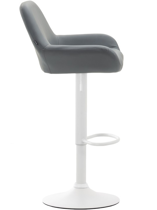 Tabouret de bar Braga simili cuir, gris Tabouret de bar Braga simili cuir, gris