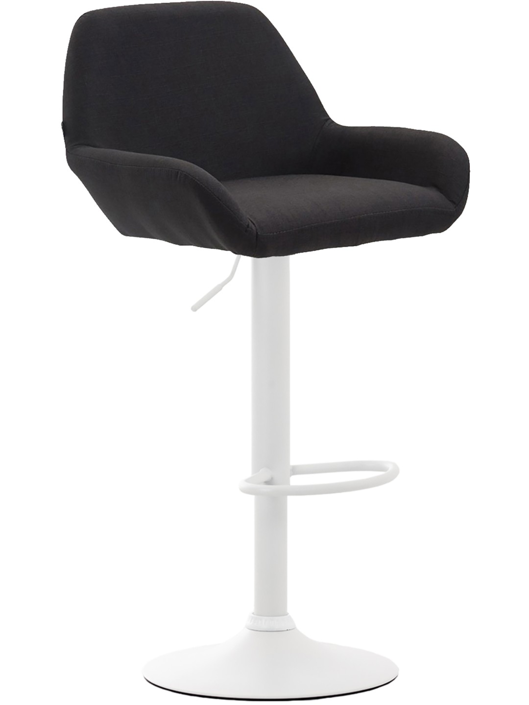 Tabouret de bar Braga tissu, noir
