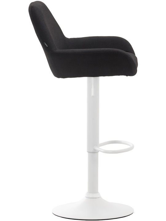 Tabouret de bar Braga tissu, noir