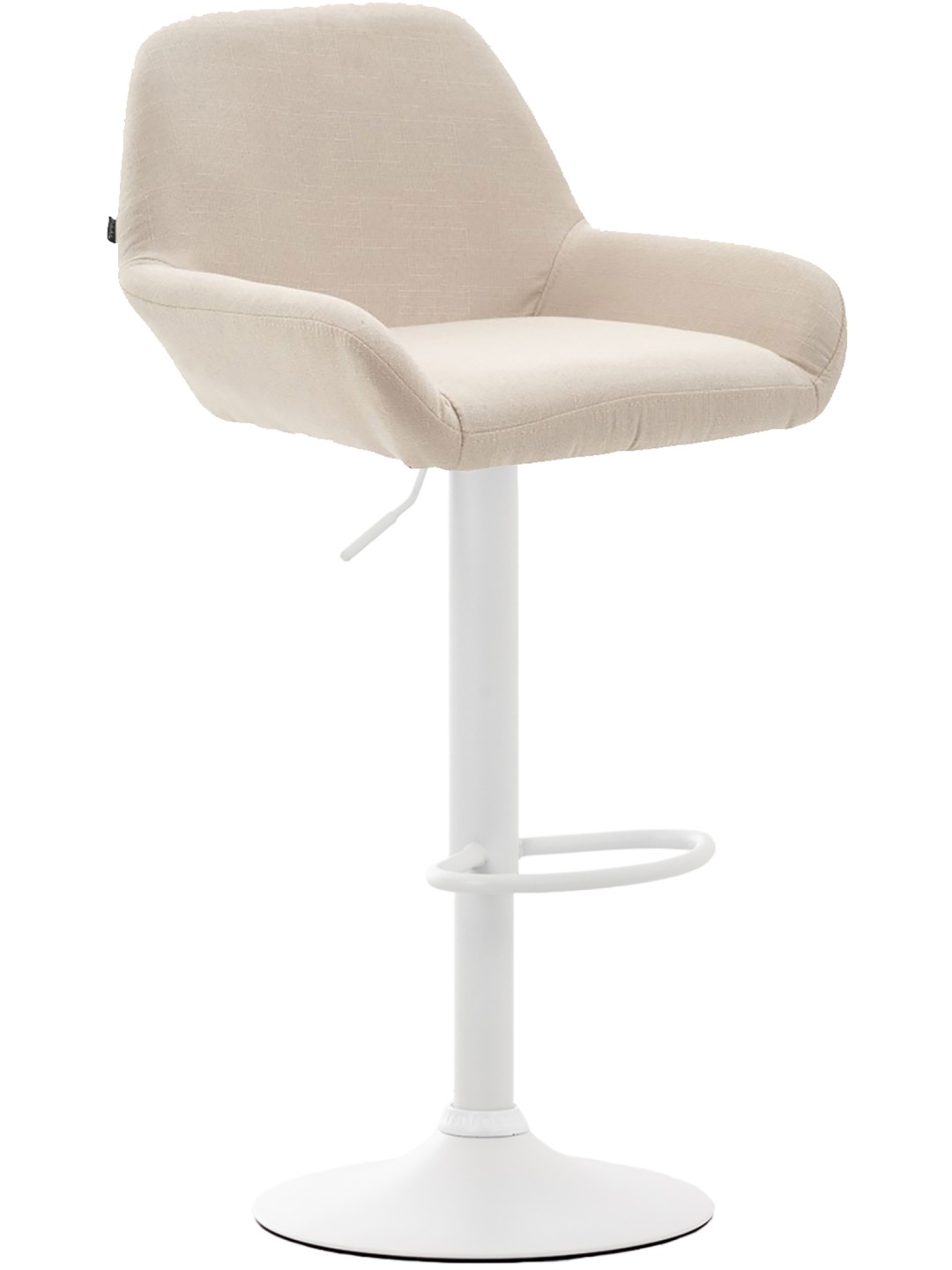 Tabouret de bar Braga tissu, crème