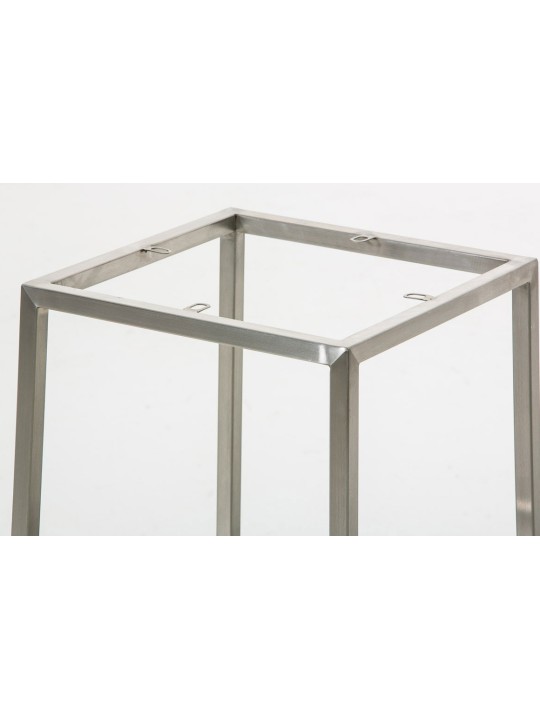 Lot de 2 tabourets de bar Montreal 85 tissu acier inoxydable, gris foncé