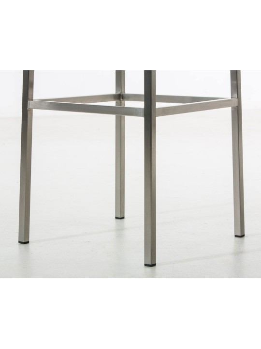 Lot de 2 tabourets de bar Montreal 85 tissu acier inoxydable, gris foncé