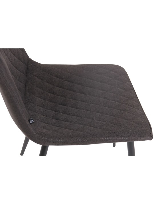 Chaise Telde tissu, gris foncé