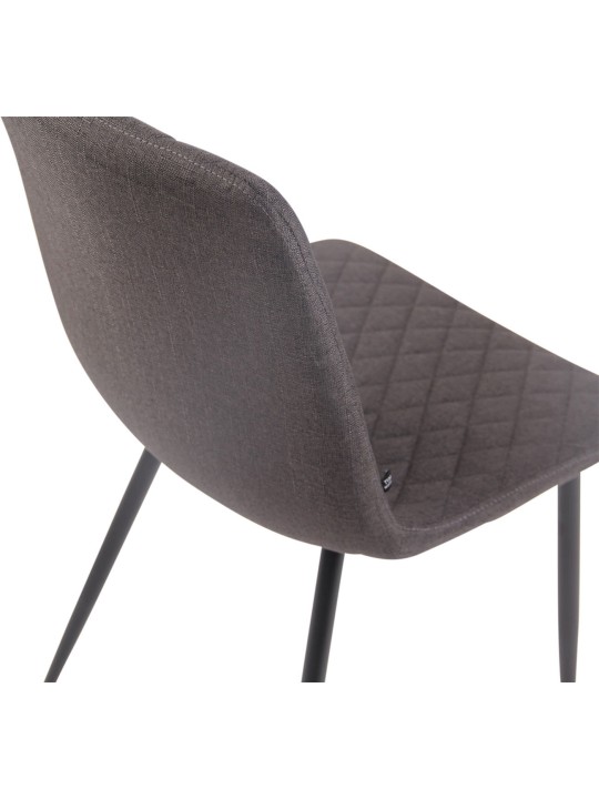 Chaise Telde tissu, gris foncé