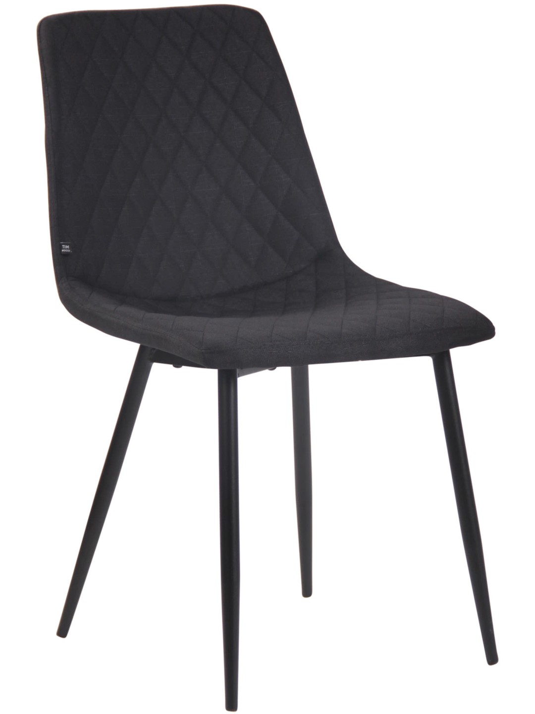 Chaise Telde tissu, noir