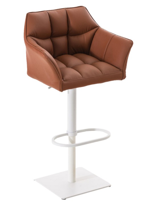 Lot de 2 tabourets de bar Damaso simili cuir, brun clair Lot de 2 tabourets de bar Damaso simili cuir, brun clair