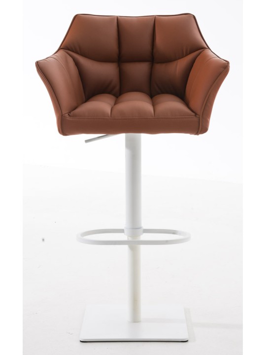 Lot de 2 tabourets de bar Damaso simili cuir, brun clair Lot de 2 tabourets de bar Damaso simili cuir, brun clair