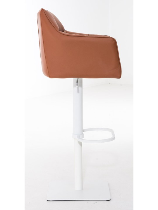 Lot de 2 tabourets de bar Damaso simili cuir, brun clair Lot de 2 tabourets de bar Damaso simili cuir, brun clair