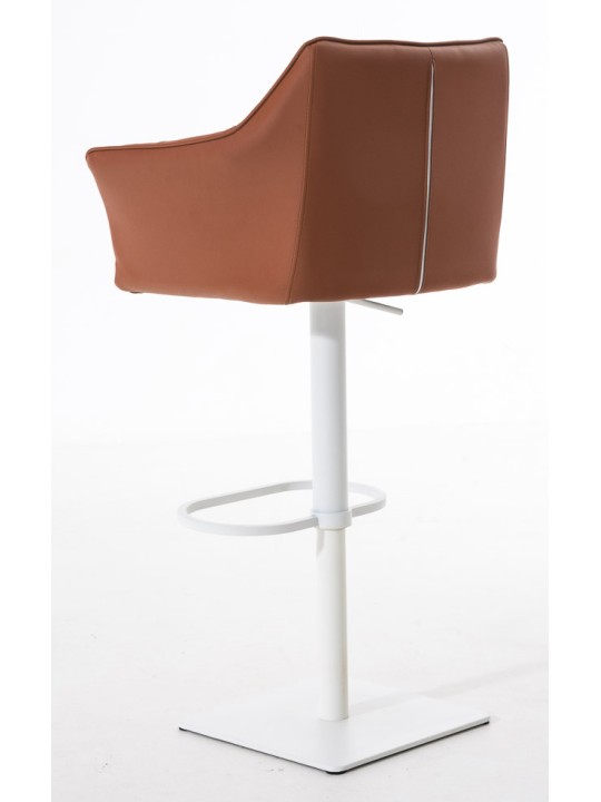 Lot de 2 tabourets de bar Damaso simili cuir, brun clair Lot de 2 tabourets de bar Damaso simili cuir, brun clair