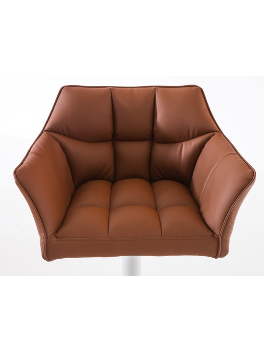 Lot de 2 tabourets de bar Damaso simili cuir, brun clair Lot de 2 tabourets de bar Damaso simili cuir, brun clair