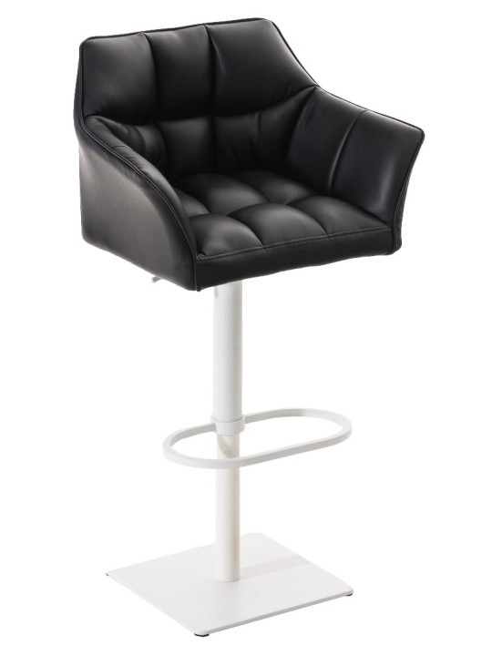 Lot de 2 tabourets de bar Damaso simili cuir, noir Lot de 2 tabourets de bar Damaso simili cuir, noir