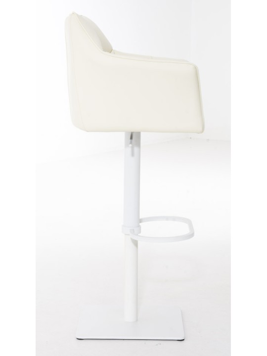 Lot de 2 tabourets de bar Damaso simili cuir, crème Lot de 2 tabourets de bar Damaso simili cuir, crème