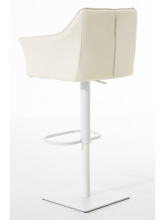 Lot de 2 tabourets de bar Damaso simili cuir, crème Lot de 2 tabourets de bar Damaso simili cuir, crème
