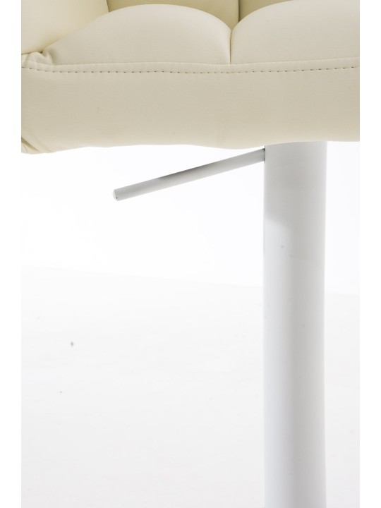 Lot de 2 tabourets de bar Damaso simili cuir, crème Lot de 2 tabourets de bar Damaso simili cuir, crème