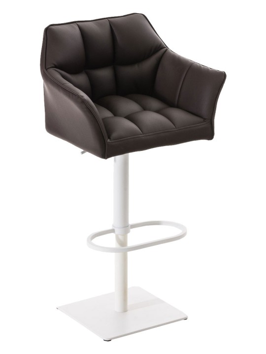 Lot de 2 tabourets de bar Damaso simili cuir, brun Lot de 2 tabourets de bar Damaso simili cuir, brun