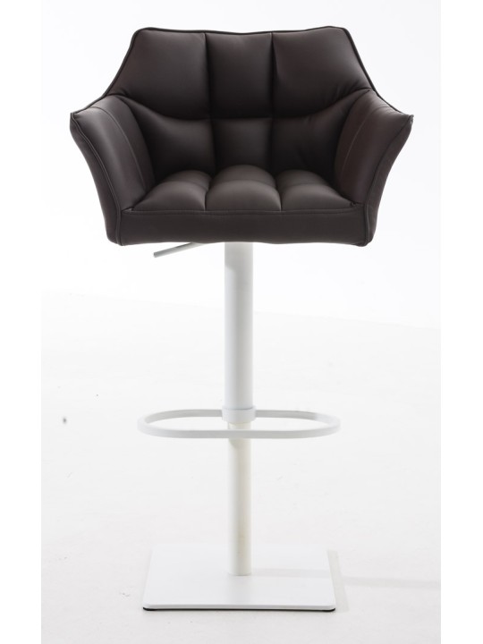 Lot de 2 tabourets de bar Damaso simili cuir, brun Lot de 2 tabourets de bar Damaso simili cuir, brun