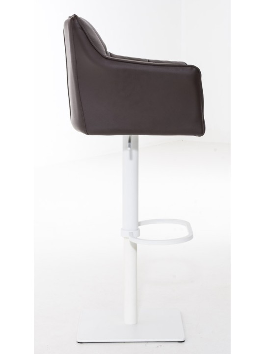 Lot de 2 tabourets de bar Damaso simili cuir, brun Lot de 2 tabourets de bar Damaso simili cuir, brun