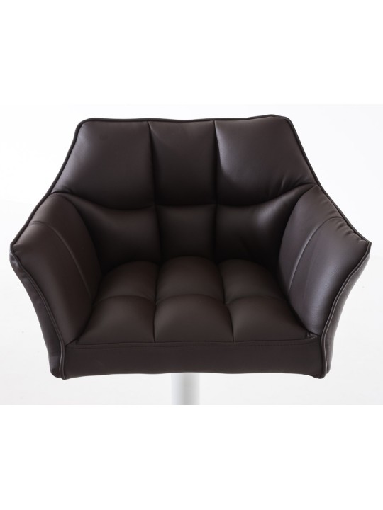 Lot de 2 tabourets de bar Damaso simili cuir, brun Lot de 2 tabourets de bar Damaso simili cuir, brun