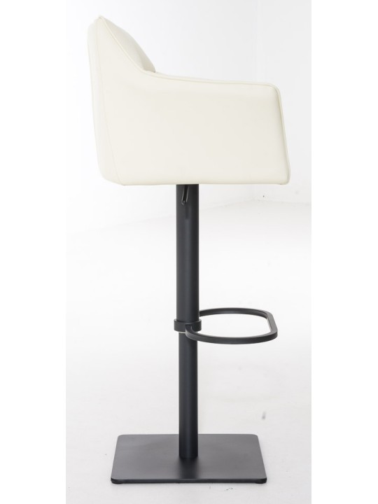 Lot de 2 tabourets de bar Damaso simili cuir, crème Lot de 2 tabourets de bar Damaso simili cuir, crème