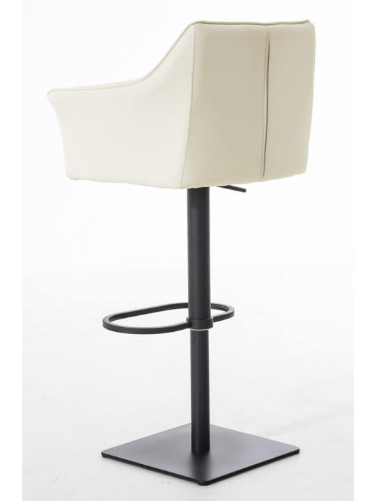 Lot de 2 tabourets de bar Damaso simili cuir, crème Lot de 2 tabourets de bar Damaso simili cuir, crème