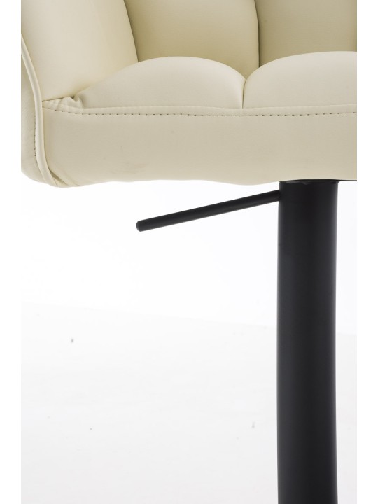 Lot de 2 tabourets de bar Damaso simili cuir, crème Lot de 2 tabourets de bar Damaso simili cuir, crème