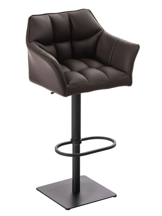 Lot de 2 tabourets de bar Damaso simili cuir, brun Lot de 2 tabourets de bar Damaso simili cuir, brun