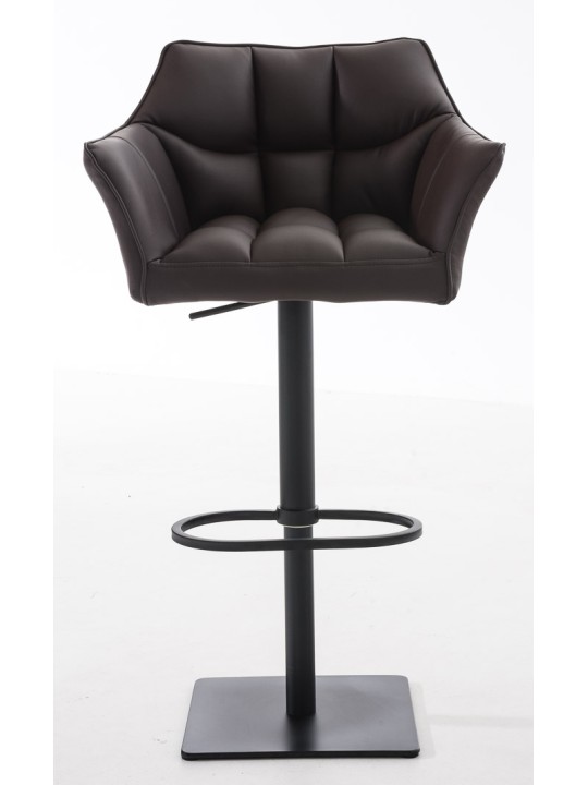 Lot de 2 tabourets de bar Damaso simili cuir, brun Lot de 2 tabourets de bar Damaso simili cuir, brun