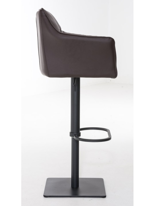 Lot de 2 tabourets de bar Damaso simili cuir, brun Lot de 2 tabourets de bar Damaso simili cuir, brun
