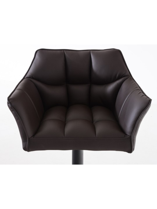 Lot de 2 tabourets de bar Damaso simili cuir, brun Lot de 2 tabourets de bar Damaso simili cuir, brun