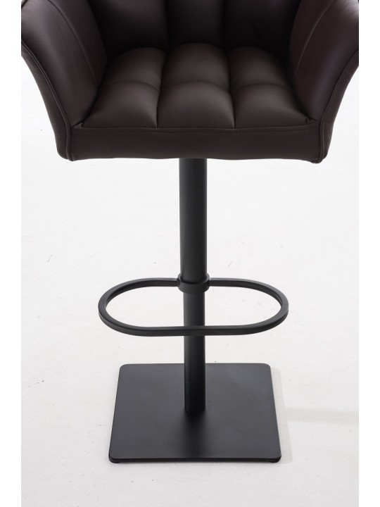 Lot de 2 tabourets de bar Damaso simili cuir, brun Lot de 2 tabourets de bar Damaso simili cuir, brun