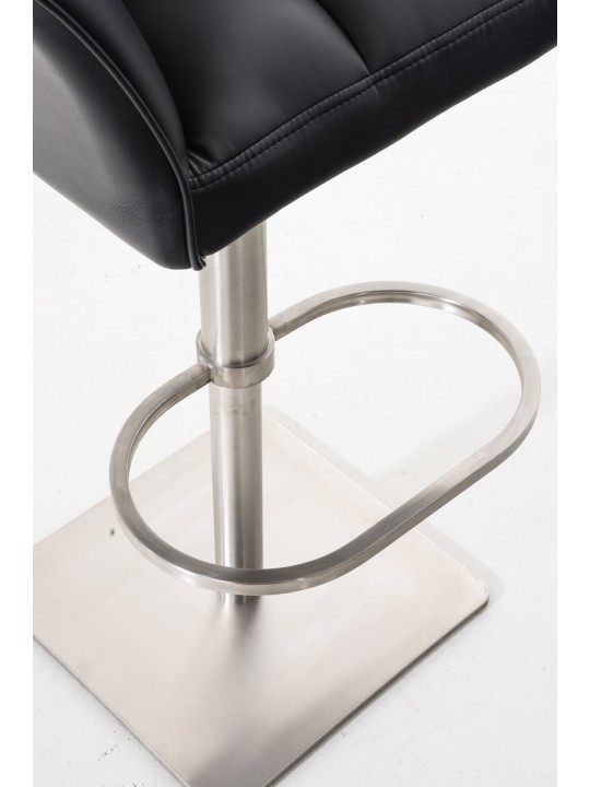 Lot de 2 tabourets de bar Damaso simili cuir acier inoxydable, noir Lot de 2 tabourets de bar Damaso simili cuir acier inoxydable, noir