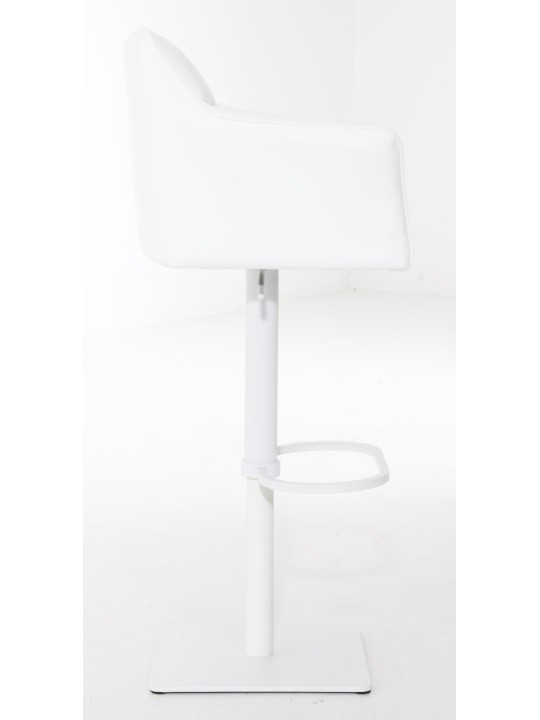 Lot de 2 tabourets de bar Damaso simili cuir, blanc Lot de 2 tabourets de bar Damaso simili cuir, blanc