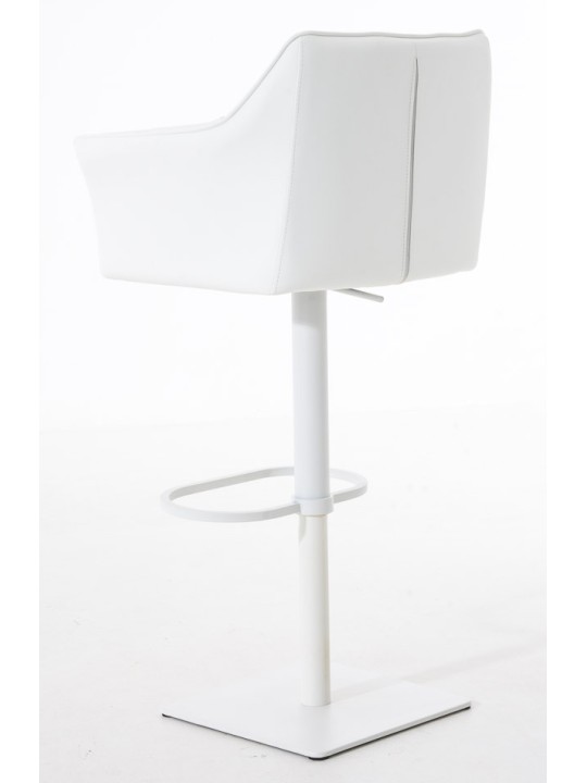 Lot de 2 tabourets de bar Damaso simili cuir, blanc Lot de 2 tabourets de bar Damaso simili cuir, blanc