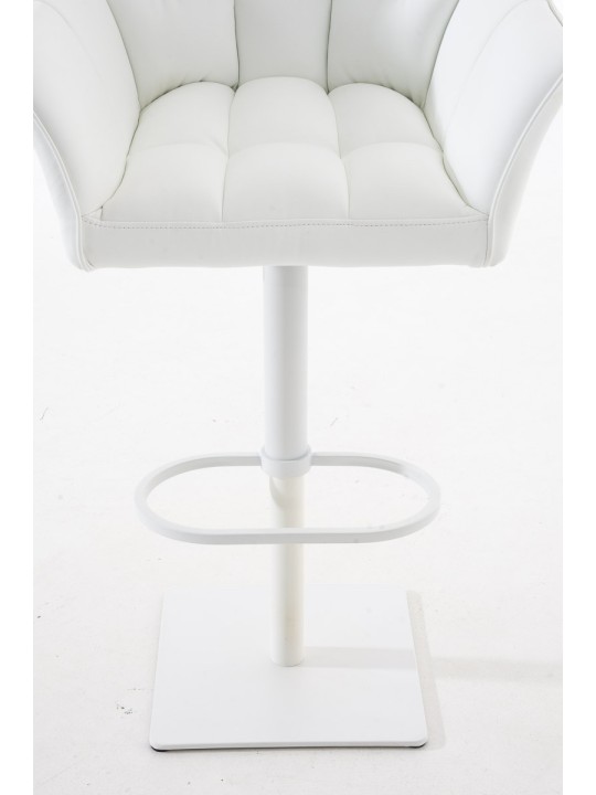 Lot de 2 tabourets de bar Damaso simili cuir, blanc Lot de 2 tabourets de bar Damaso simili cuir, blanc