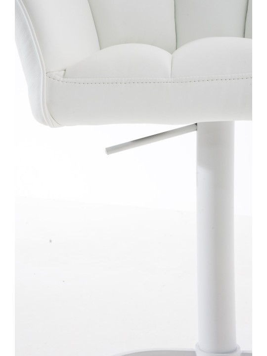 Lot de 2 tabourets de bar Damaso simili cuir, blanc Lot de 2 tabourets de bar Damaso simili cuir, blanc