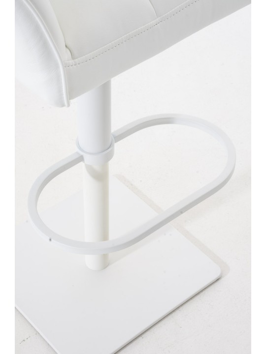 Lot de 2 tabourets de bar Damaso simili cuir, blanc Lot de 2 tabourets de bar Damaso simili cuir, blanc