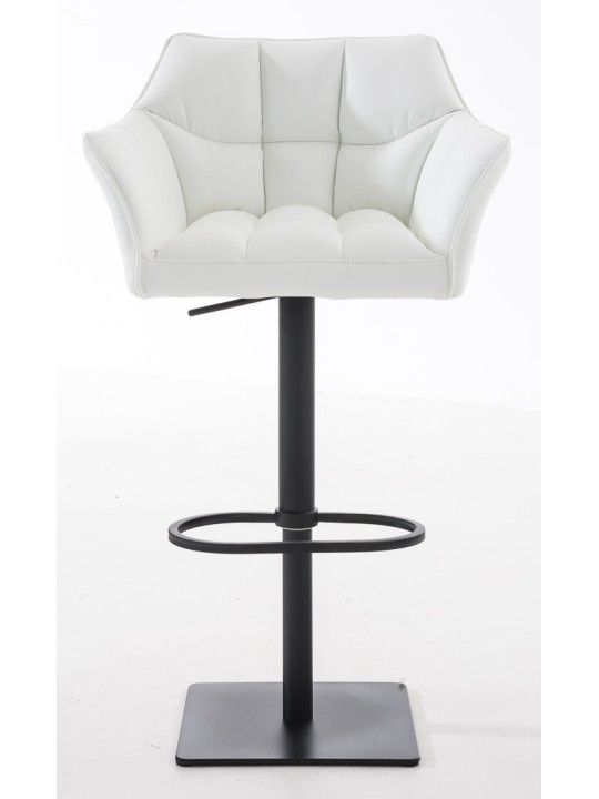 Lot de 2 tabourets de bar Damaso simili cuir, blanc Lot de 2 tabourets de bar Damaso simili cuir, blanc