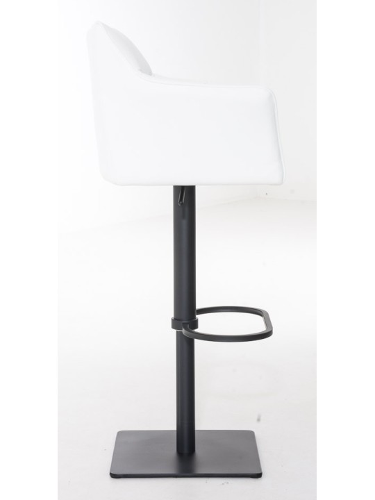 Lot de 2 tabourets de bar Damaso simili cuir, blanc Lot de 2 tabourets de bar Damaso simili cuir, blanc