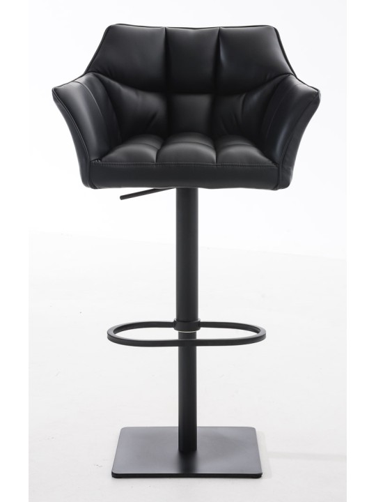 Lot de 2 tabourets de bar Damaso simili cuir, noir Lot de 2 tabourets de bar Damaso simili cuir, noir