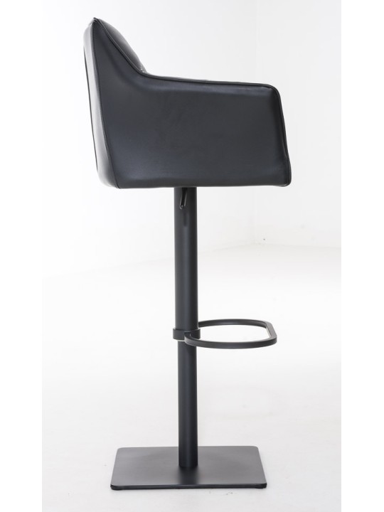 Lot de 2 tabourets de bar Damaso simili cuir, noir Lot de 2 tabourets de bar Damaso simili cuir, noir