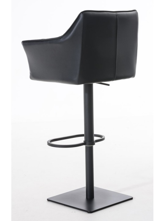 Lot de 2 tabourets de bar Damaso simili cuir, noir Lot de 2 tabourets de bar Damaso simili cuir, noir