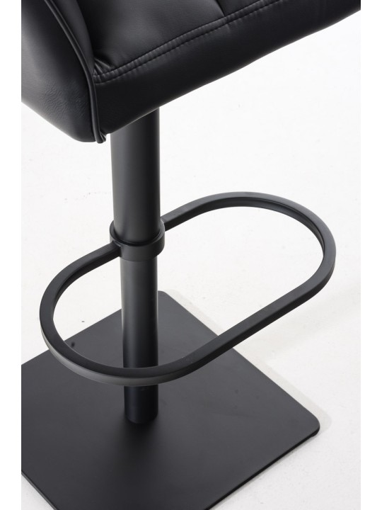 Lot de 2 tabourets de bar Damaso simili cuir, noir Lot de 2 tabourets de bar Damaso simili cuir, noir