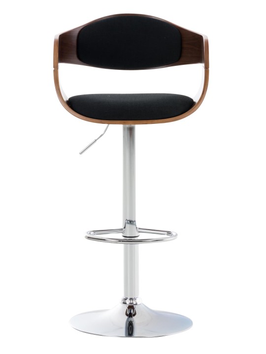 Lot de 2 tabourets de bar Kingston C tissu, noyer/noir