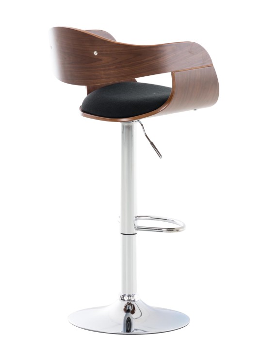 Lot de 2 tabourets de bar Kingston C tissu, noyer/noir