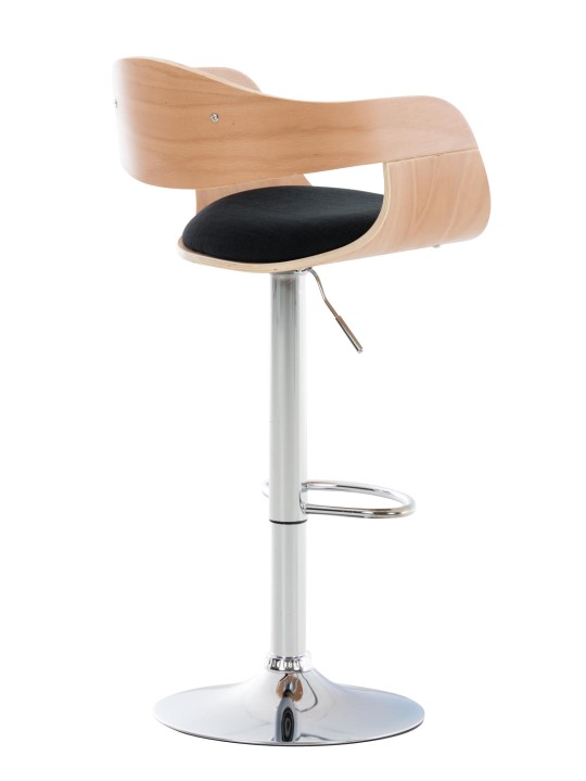 Lot de 2 tabourets de bar Kingston C tissu, naturel/noir