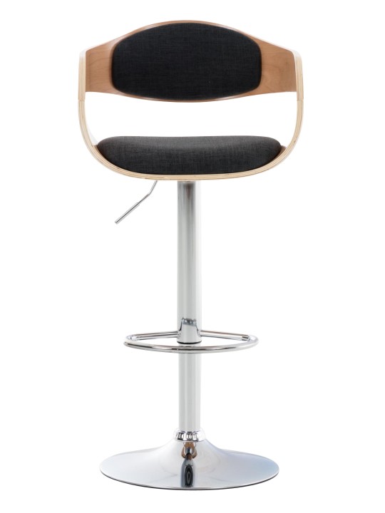 Lot de 2 tabourets de bar Kingston C tissu, naturel/gris foncé